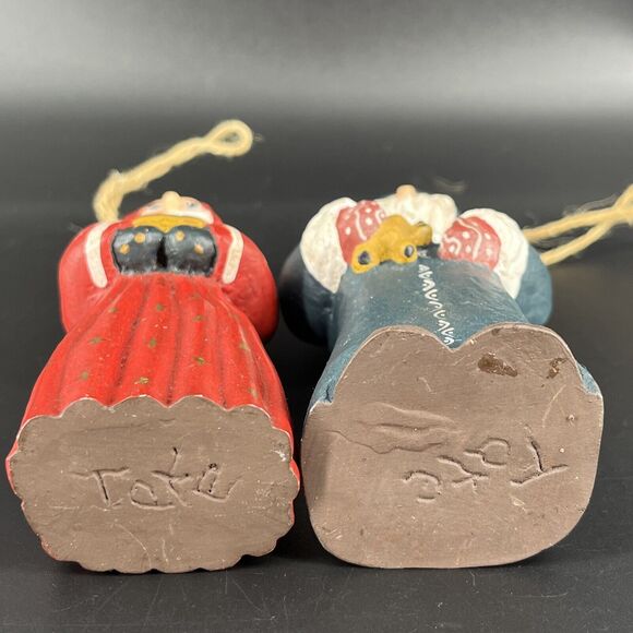 Lot 2 Randy Tate Santa Folk Art Christmas Figurines Boat Noah's Ark Teddy Bear - Picture 5 of 12